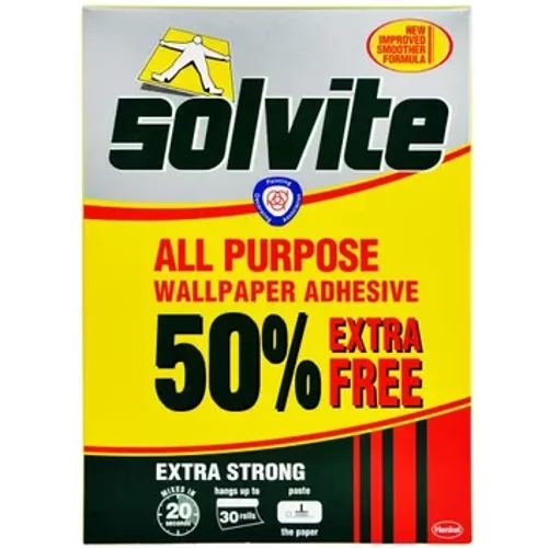 Solvite Adhesive Extra Strong All Purpose Wallpaper Adhesive Carton 180620