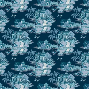 York Wallpaper Pagoda and Sampan Scenic RT7901