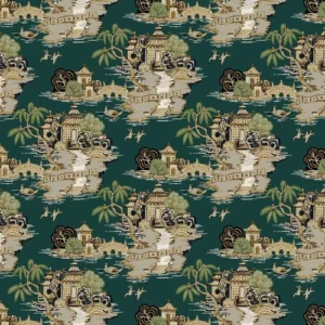 York Wallpaper Pagoda and Sampan Scenic RT7903