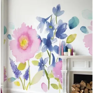 bluebellgray Mural Florrie Mural set of 4 x 3m panels WM007