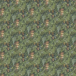 Osborne & Little Wallpaper Green Wall W7687-02
