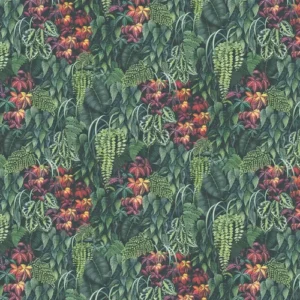 Osborne & Little Wallpaper Green Wall W7330-01