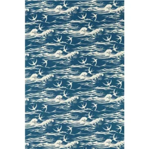 Sanderson Fabric Swallows at Sea 226741