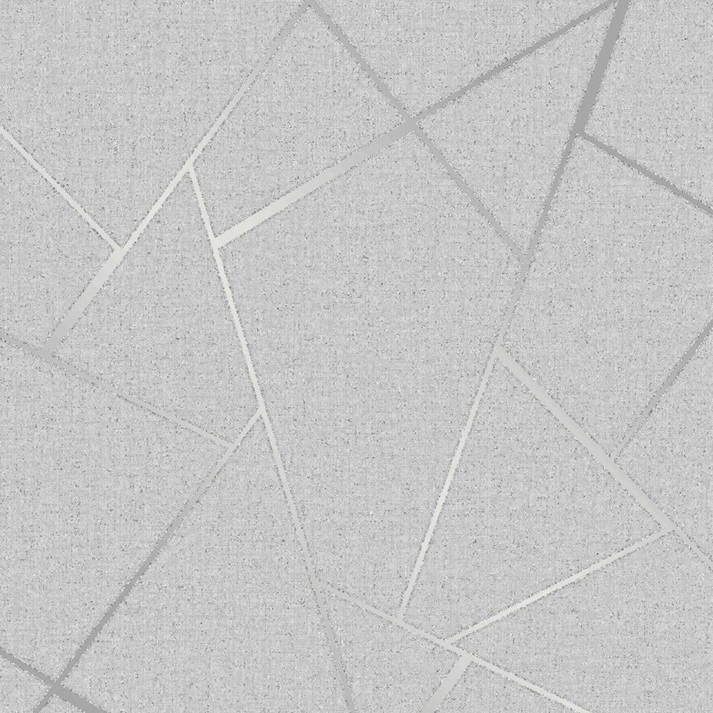 Quartz Fractal Wallpaper Silver Fine Decor FD42280