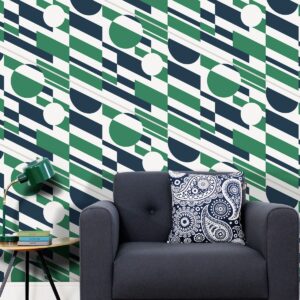 P.L.U.T.O. Wallpaper Coach Emerald and Silver Mini Moderns AZDPT027CE