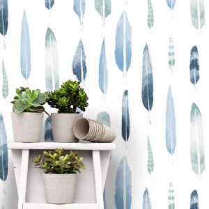 Feathers Wallpaper Chalkhill Blue Mini Moderns AZDPT024CB