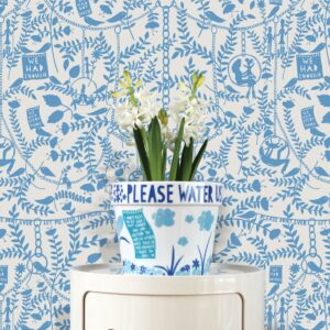 We Had Everything Wallpaper China Blue Mini Moderns RRMM02CH