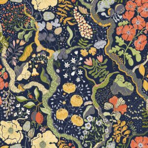 Sommarang Ann Wallpaper Blue Galerie  S65101