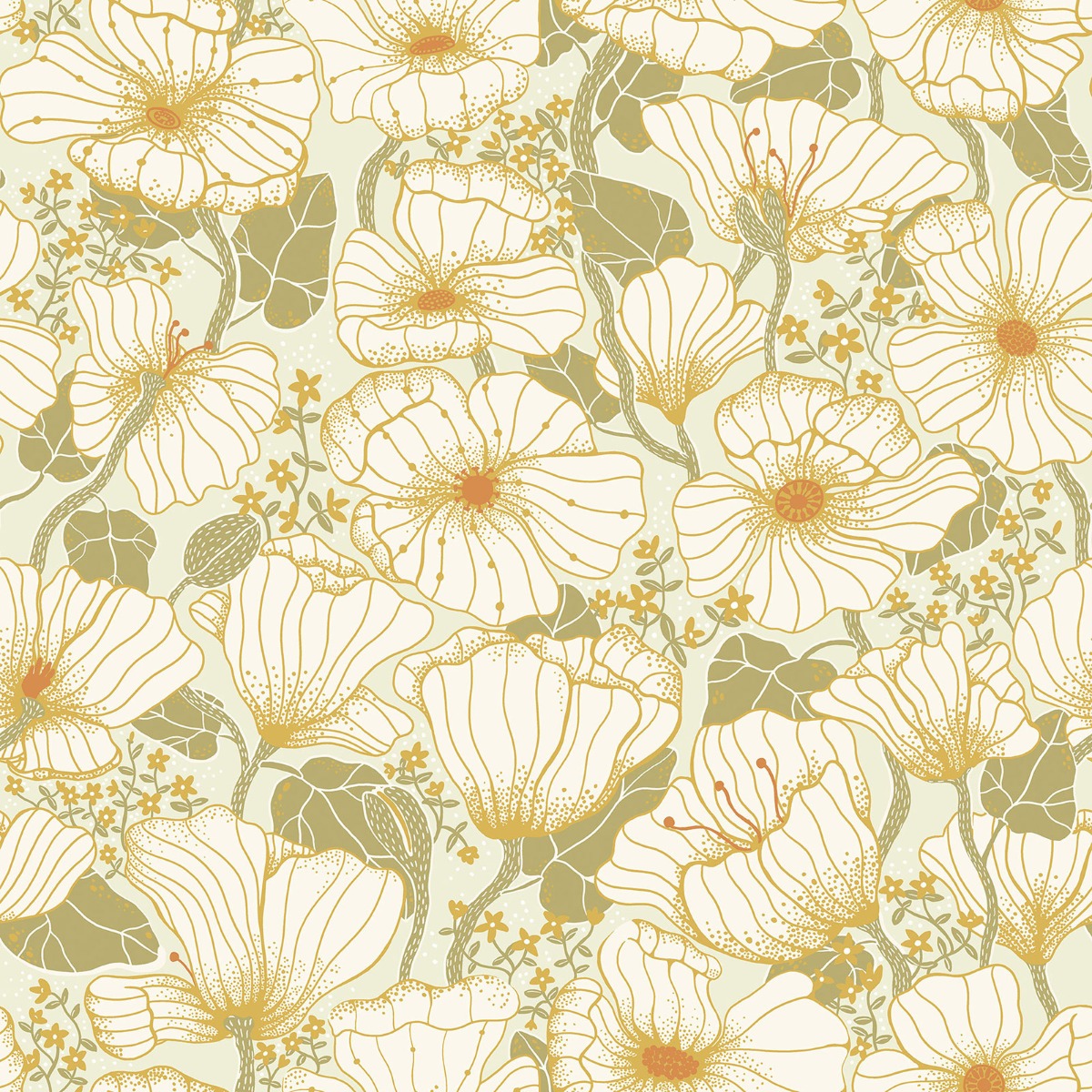 Sommarang Matilda Wallpaper Gold Galerie S65111