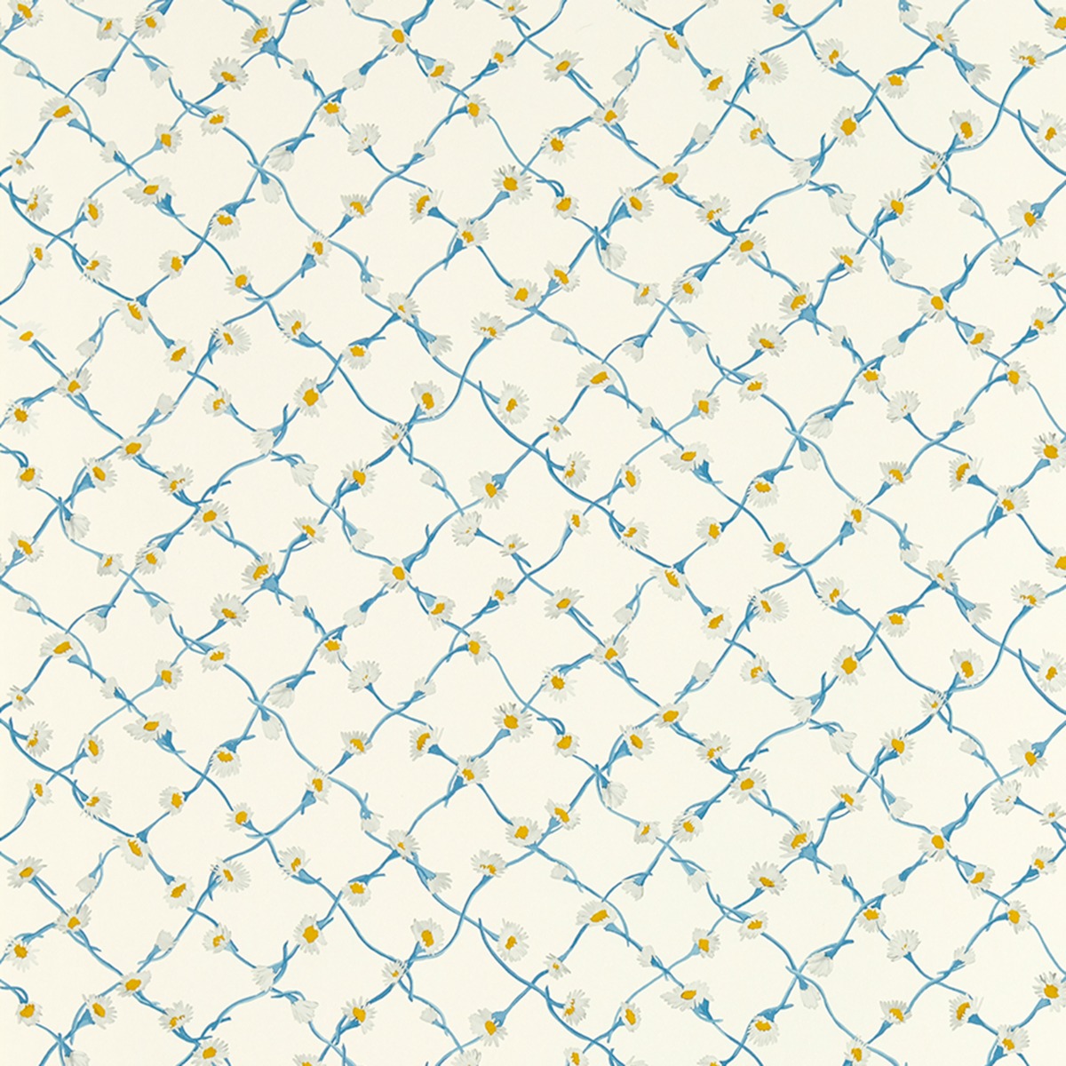 Harlequin X Sophie Robinson Daisy Trellis Wallpaper Lapis/Pearl HSRW113044