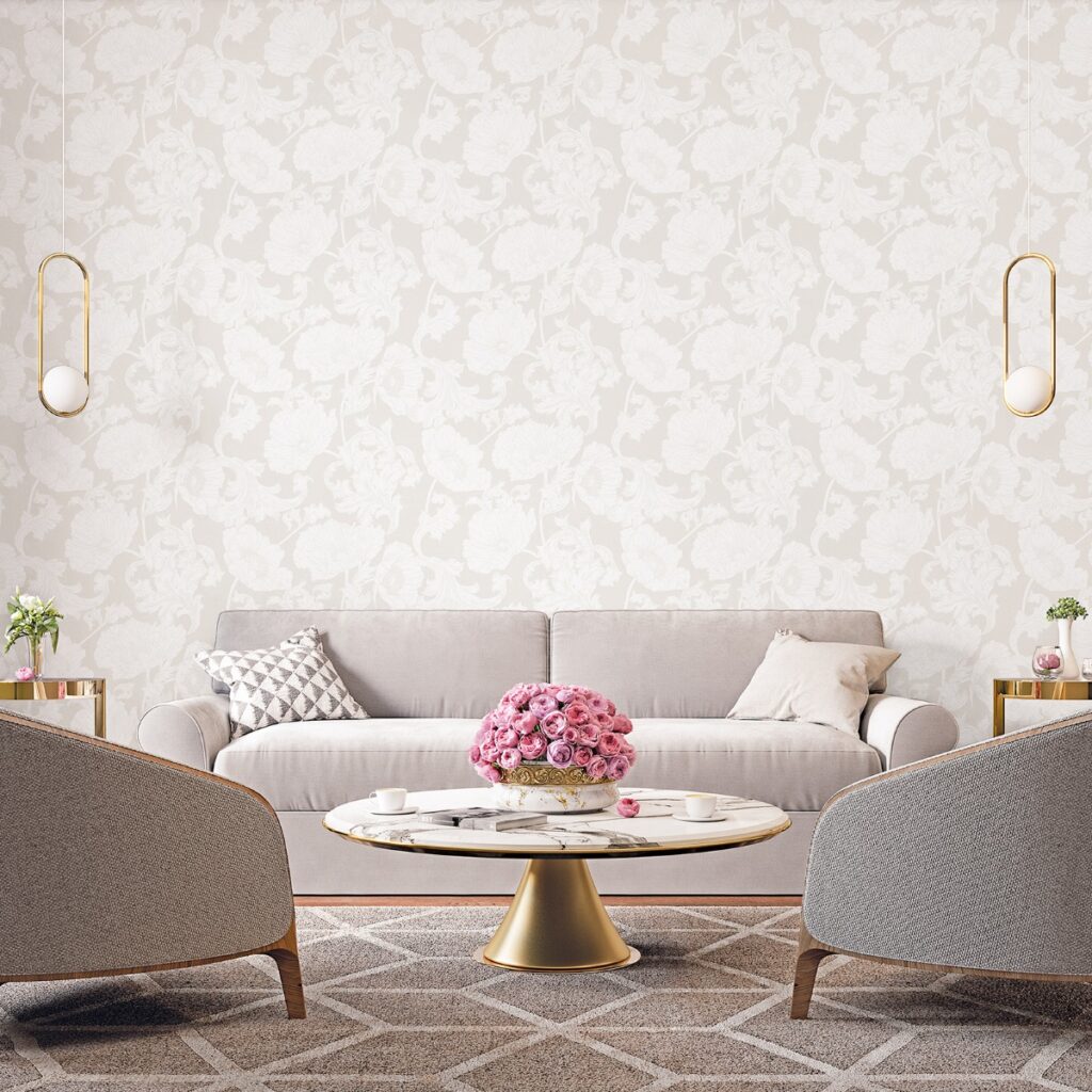 Living room wallpaper design