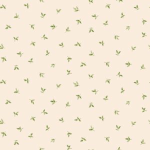 Just Kitchens Leaf Toss Wallpaper Taupe Green Galerie G45436