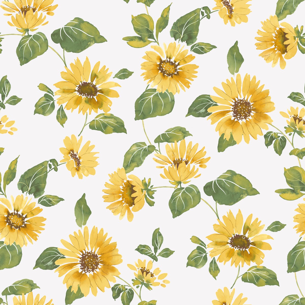 Just Kitchens Sunflower Trail Wallpaper Yellow Green Galerie G45458