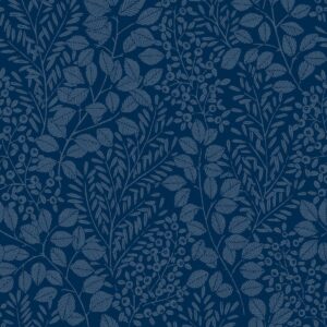 Elin Botanical Vinyl Wallpaper Blue Fine Decor FD26517
