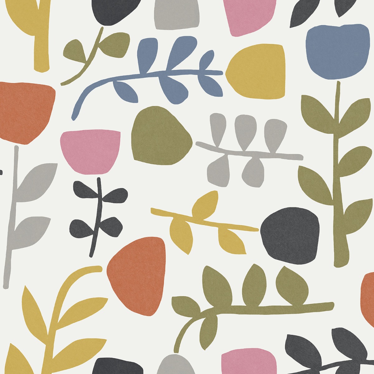 Juni Tulip Wallpaper Pink / Orange Fine Decor FD26538