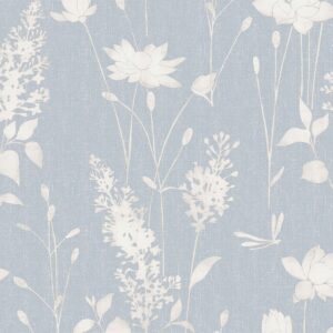 Laura Ashley Dragonfly Garden Wallpaper Chalk Blue 113343
