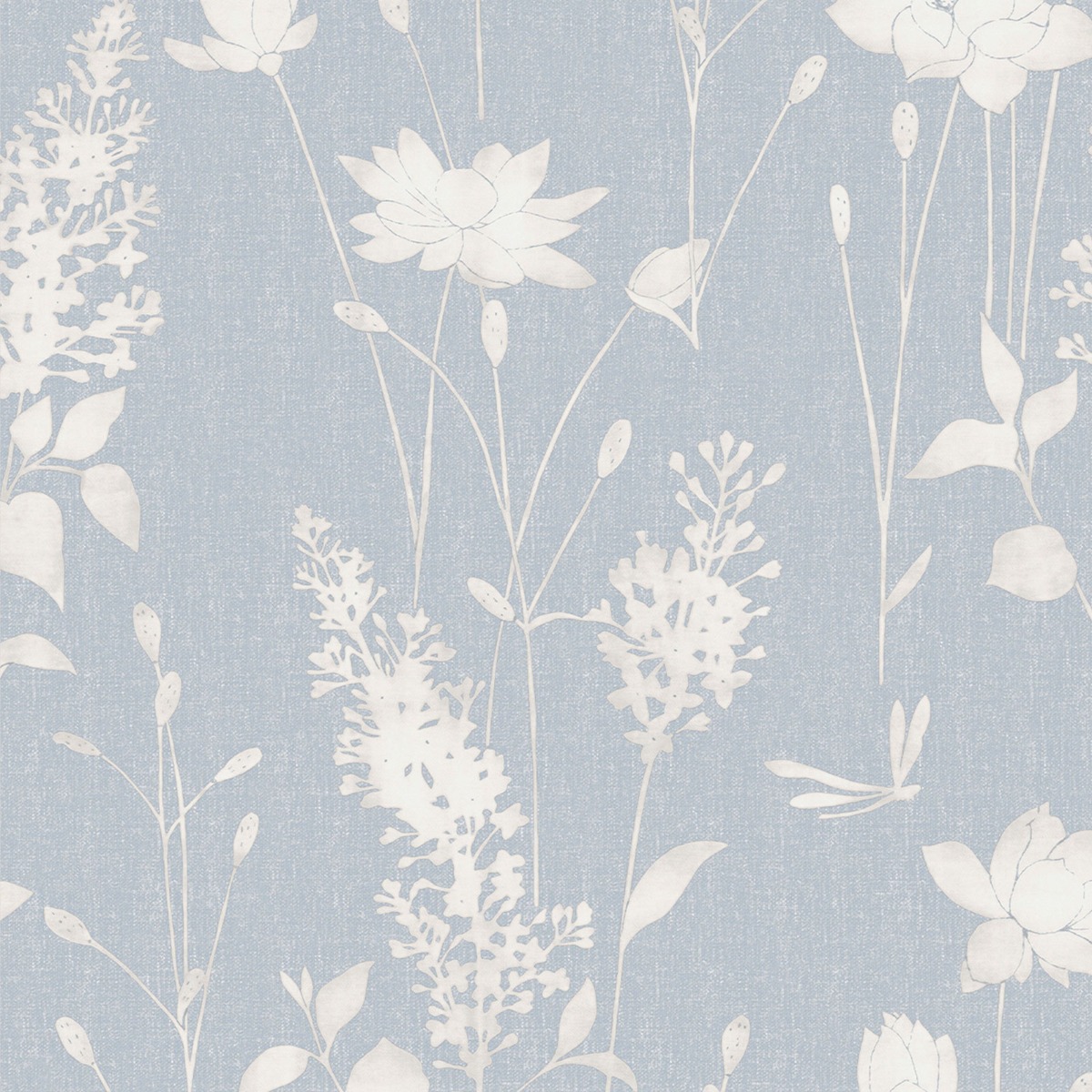 Laura Ashley Dragonfly Garden Wallpaper Chalk Blue 113343
