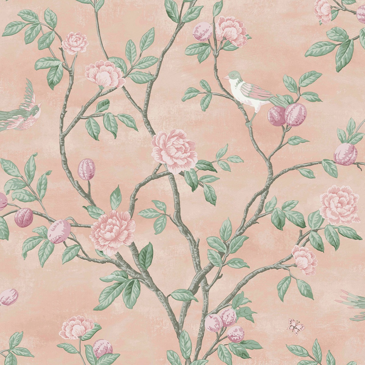 Laura Ashley Eglantine Wallpaper Blush Pink 113372