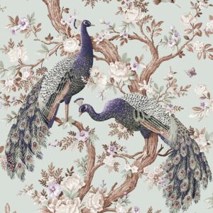 Laura Ashley Belvedere Wallpaper Duck Egg 113398
