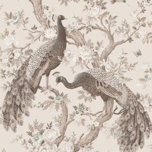Laura Ashley Belvedere Wallpaper Soft Truffle 113399