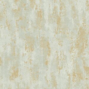 Venetian Concrete Textured Vinyl Wallpaper Green / Gold Grandeco A75802