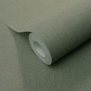 Plain Textured Vinyl Wallpaper Sage Green / Gold Erismann 10437-24