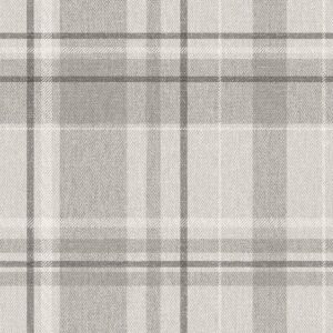 Harris Check Wallpaper Soft Grey Crown M1871