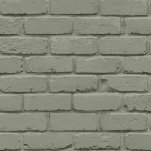 Painted Brick Wallpaper Sage Green Fine Decor FD43603