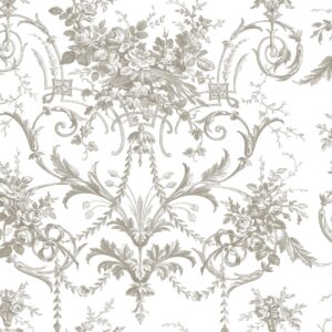 Laura Ashley Tuileries Wallpaper Dark Dove Grey 130111