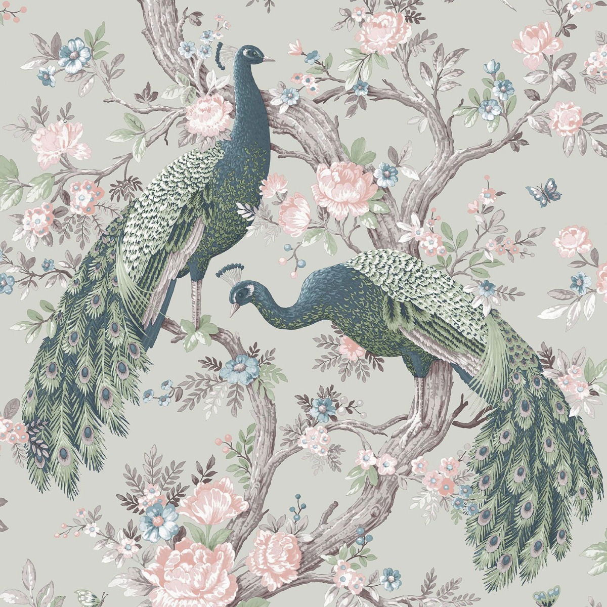 Laura Ashley Belvedere Wallpaper Sage Green 130113