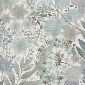 Secret Grove Vinyl Wallpaper Soft Blue / Grey Erismann 10506-24
