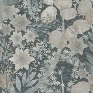 Secret Grove Vinyl Wallpaper Denim Blue Erismann 10506-44