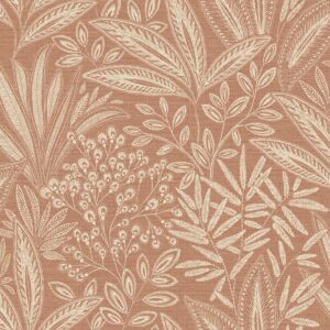 Sahara Leaf Wallpaper Burnt Orange Crown M1783