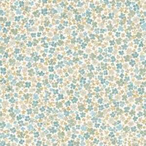 Veronica Floral Wallpaper Teal Grandeco LD3009