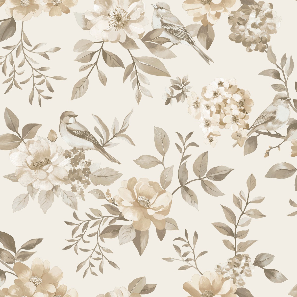 Bird Garden Wallpaper Neutral Holden 14190