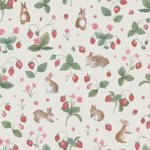 Bunnies & Berries Wallpaper Cream / Multi Holden 14140