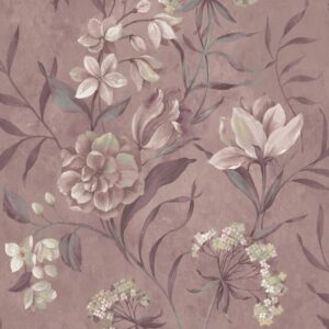 Laura Ashley Blairmore Floral Wallpaper Grape