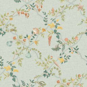 Shell Trellis Wallpaper Duck Egg Blue / Multi Holden 14331