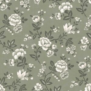 Laura Ashley Bradenbury Trail Wallpaper Antique Green 143322