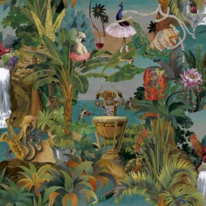 Animal Beach Party Wallpaper Multi Holden 14350