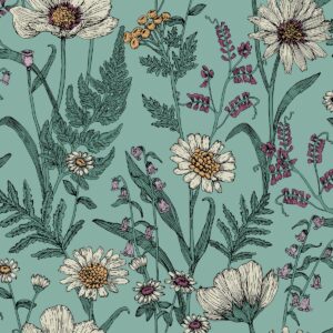 Wild Meadow Wallpaper Blue Fine Decor FD43338